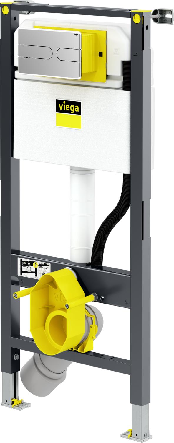 Фото 792862 viega 8522.10 инсталляция prevista dry visign for style 23 хром, 1120 mm, с подключением для унитаза-биде, 792862 Viega 8522.10 Инсталляция Prevista Dry Visign for Style 23 хром, 1120 mm, с подключением для унитаза-биде,