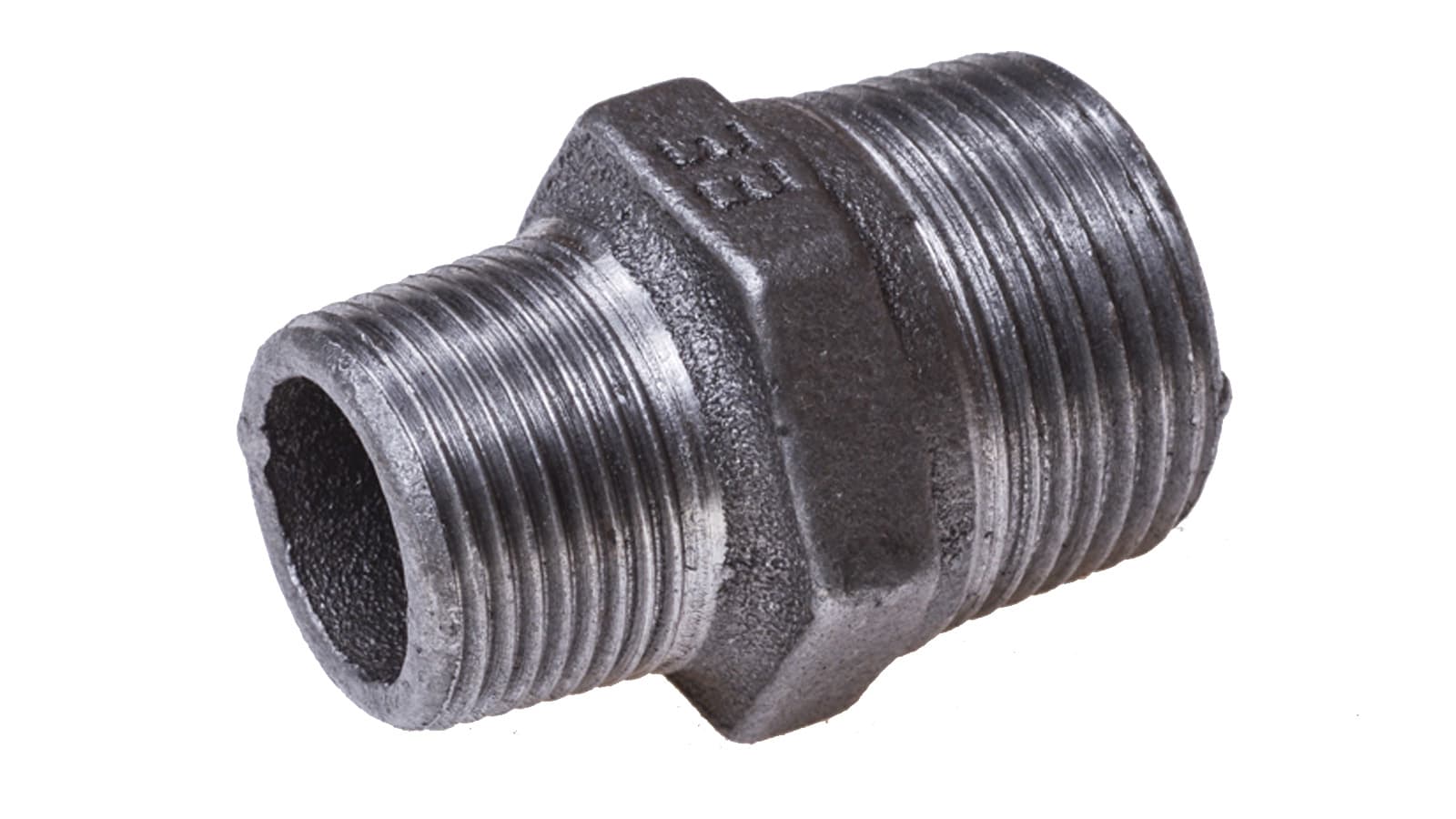 Ниппель переходной чугунный ЕЕ Black НР 1 1/2" х 1"