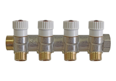 Фото smb 6852 011204 stout коллектор распределительный 1", 4 отвода 1/2" плоское уплотнение SMB 6852 011204 STOUT Коллектор распределительный 1", 4 отвода 1/2" плоское уплотнение