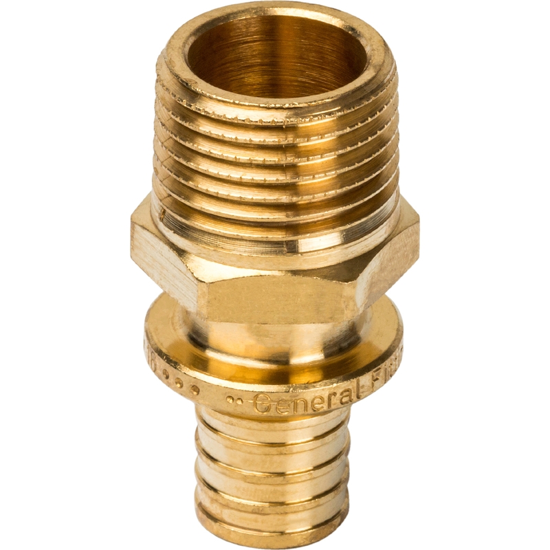 Фото sfa-0001-001612 stout переходник с наружной резьбой 16xr 1/2" для труб из сшитого полиэтилена аксиальный SFA-0001-001612 STOUT Переходник с наружной резьбой 16xR 1/2" для труб из сшитого полиэтилена аксиальный