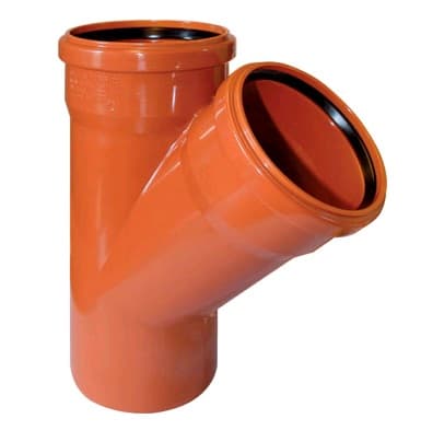 Тройник 45° 110x110x110 для наружной канализации