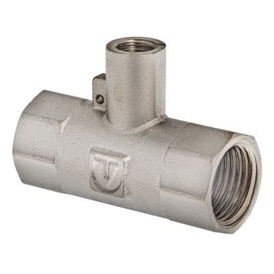 Тройник под датчик теплосчётчика, 3/4"х M10 х 3/4" вн.-вн.-вн.