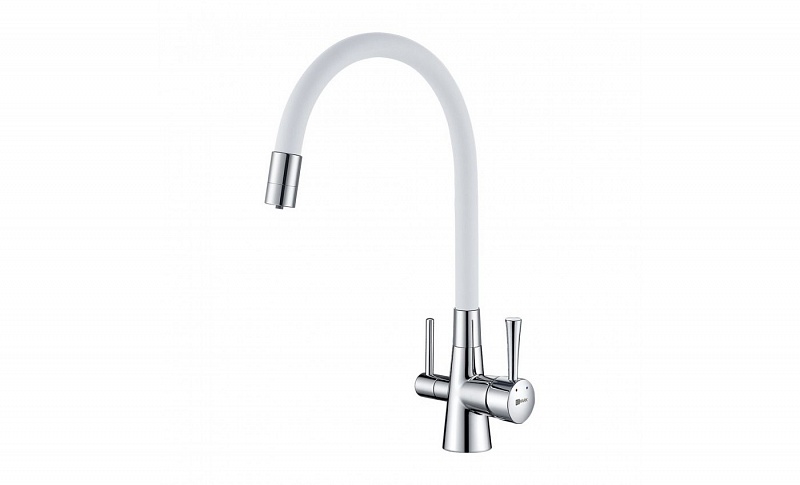 Фото смеситель для кухни с подключением к фильтру с питьевой водой lemark comfort lm3075c-white Смеситель для кухни с подключением к фильтру с питьевой водой Lemark Comfort LM3075C-White