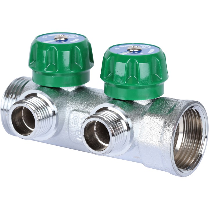 SMB-6849-011203 STOUT Коллектор регулирующий 1", 3 отвода 1/2" плоское уплотнение