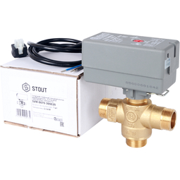 SVM-0070-300020 STOUT 3-Ходовой зональный клапан, сервопривод 230V, с кабелем 1м., НР 3/4"