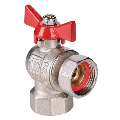 Фото кран шаровой base угловой с накидной гайкой 3/4" вн.-вн. (короткий) Кран шаровой BASE угловой с накидной гайкой 3/4" вн.-вн. (короткий)