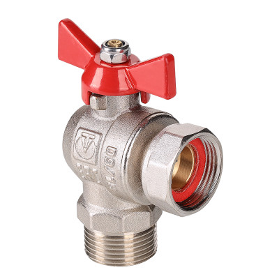 Фото кран шаровой base угловой с накидной гайкой 1/2" вн.-нар. (короткий) Кран шаровой BASE угловой с накидной гайкой 1/2" вн.-нар. (короткий)