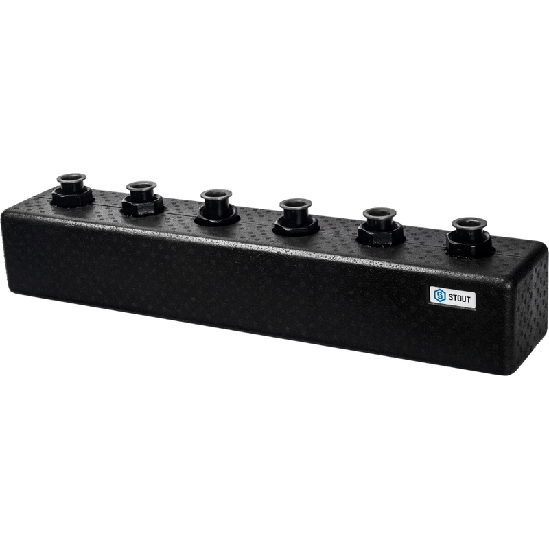 SDG-0017-004035 STOUT Стальной распределительный коллектор 3(5) отопительных контура. В теплоизоляции DN 25 SDG-0017-004035 STOUT Стальной распределительный коллектор 3(5) отопительных контура. В теплоизоляции DN 25
