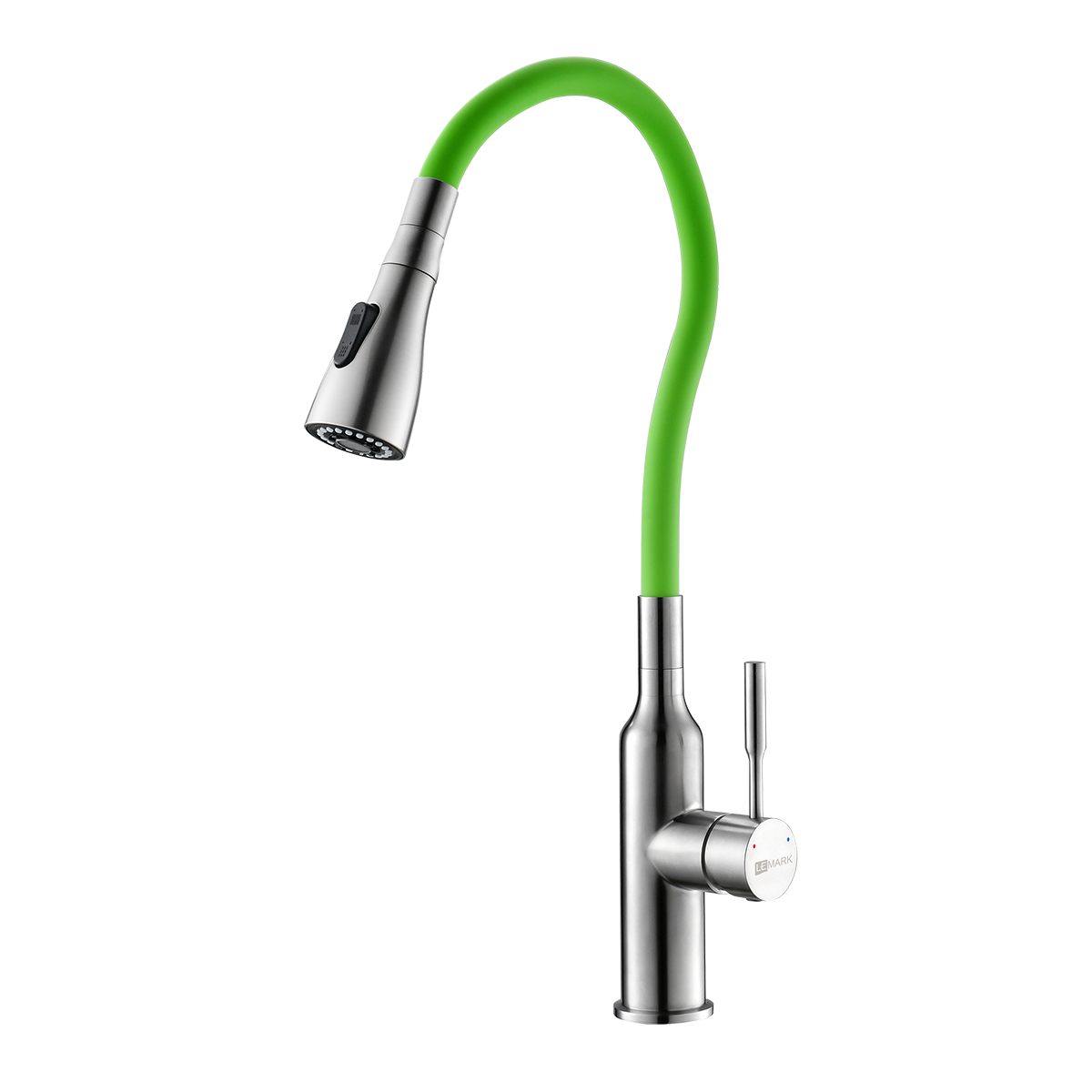 Фото смеситель lemark expert lm5082s-green для кухни с гибким изливом Смеситель Lemark Expert LM5082S-Green для кухни с гибким изливом