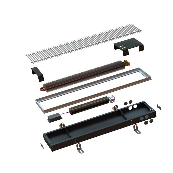 Конвектор ITERMIC внутрипольный ITTB.090.400.4500 (10933 Вт)