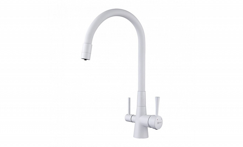 Фото смеситель для кухни с подключением к фильтру с питьевой водой lemark comfort lm3075w Смеситель для кухни с подключением к фильтру с питьевой водой Lemark Comfort LM3075W