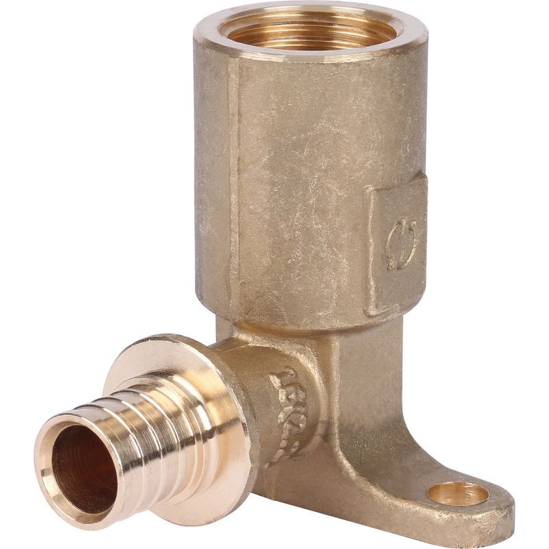 Фото sfa-0032-001612 stout угольник настенный с длинным нарезным патрубком 16-rp 1/2" для труб из сшитого полиэтилена аксиальный SFA-0032-001612 STOUT Угольник настенный с длинным нарезным патрубком 16-Rp 1/2" для труб из сшитого полиэтилена аксиальный