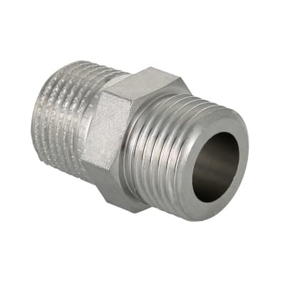 Фото ниппель нержавеющая сталь 1/2"х1/2" Ниппель нержавеющая сталь 1/2"х1/2"