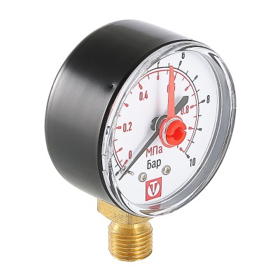 Фото манометр vt.tm50 dy 50 с нижним подключением 1/4", 0-10 бар (для самоочищающегося фильтра) Манометр VT.TM50 Dy 50 с нижним подключением 1/4", 0-10 бар (для самоочищающегося фильтра)