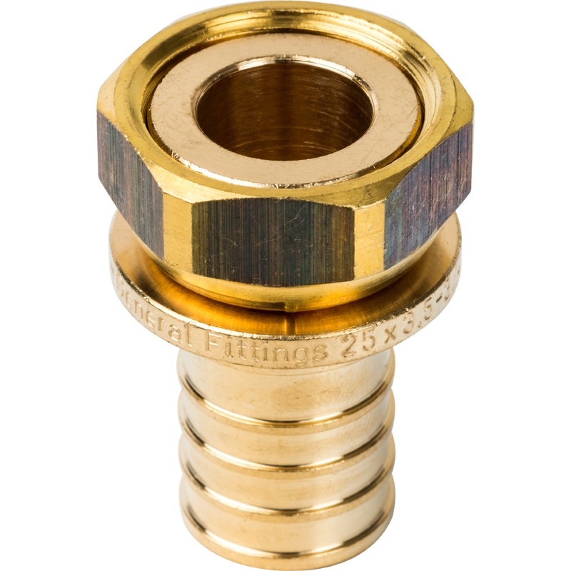 Фото sfa-0019-002534 stout переходник с накидной гайкой 25xg 3/4" для труб из сшитого полиэтилена аксиальный SFA-0019-002534 STOUT Переходник с накидной гайкой 25xG 3/4" для труб из сшитого полиэтилена аксиальный