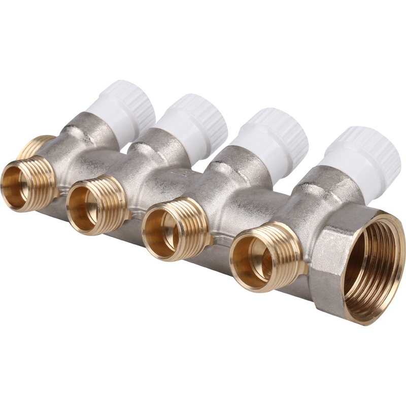Фото smb 6851 011204 stout коллектор распределительный 1", 4 отвода 1/2" SMB 6851 011204 STOUT Коллектор распределительный 1", 4 отвода 1/2"