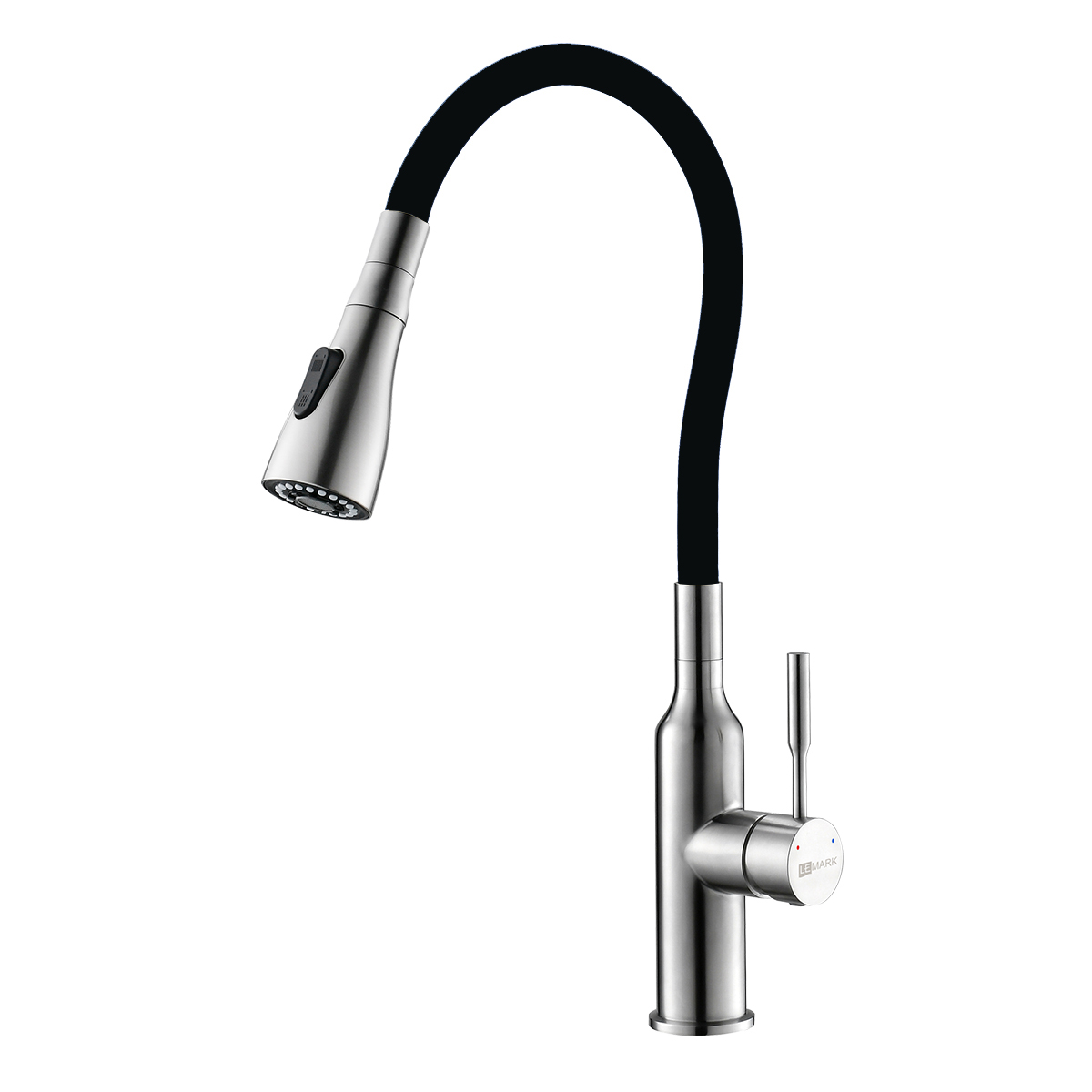 Фото смеситель lemark expert lm5082s-black для кухни с гибким изливом Смеситель Lemark Expert LM5082S-Black для кухни с гибким изливом