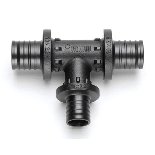 Фото тройник с уменьшенным боковым проходом rehau reutitan px 25 x 20 x 25 мм Тройник с уменьшенным боковым проходом REHAU REUTITAN PX 25 x 20 x 25 мм
