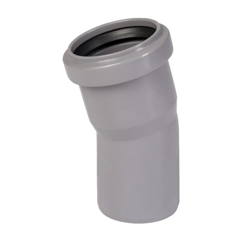 Отвод 15° для внутренней канализации 50
