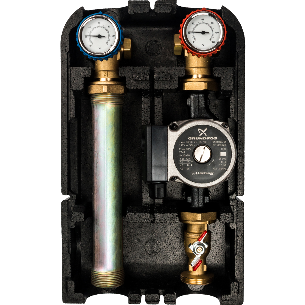 SDG-0001-002502 STOUT Насосная группа с прямым контуром 1" с насосом Grundfos UPSO 25-65 в теплоизоляции SDG-0001-002502 STOUT Насосная группа с прямым контуром 1" с насосом Grundfos UPSO 25-65 в теплоизоляции