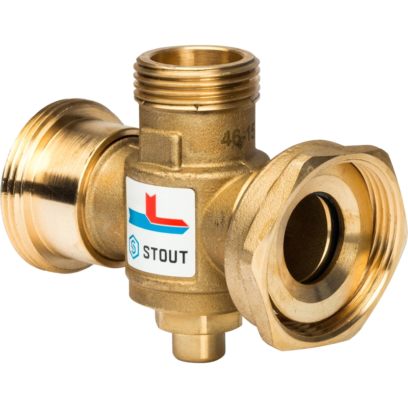 SVM-0050-327008 STOUT Термостатический смесительный клапан G 1"1/2M-G 1"1/2F-G 1"M   70°С