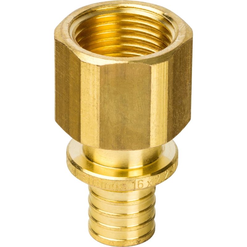 Фото sfa-0002-001612 stout переходник с внутренней резьбой 16xg 1/2" для труб из сшитого полиэтилена аксиальный SFA-0002-001612 STOUT Переходник с внутренней резьбой 16xG 1/2" для труб из сшитого полиэтилена аксиальный