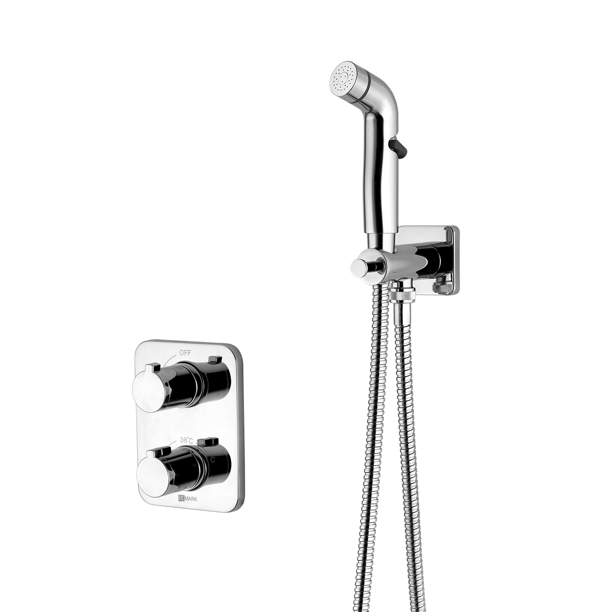 Фото смеситель lemark yeti lm7820с термостатический с гигиеническим душем, встраиваемый Смеситель Lemark Yeti LM7820С термостатический с гигиеническим душем, встраиваемый