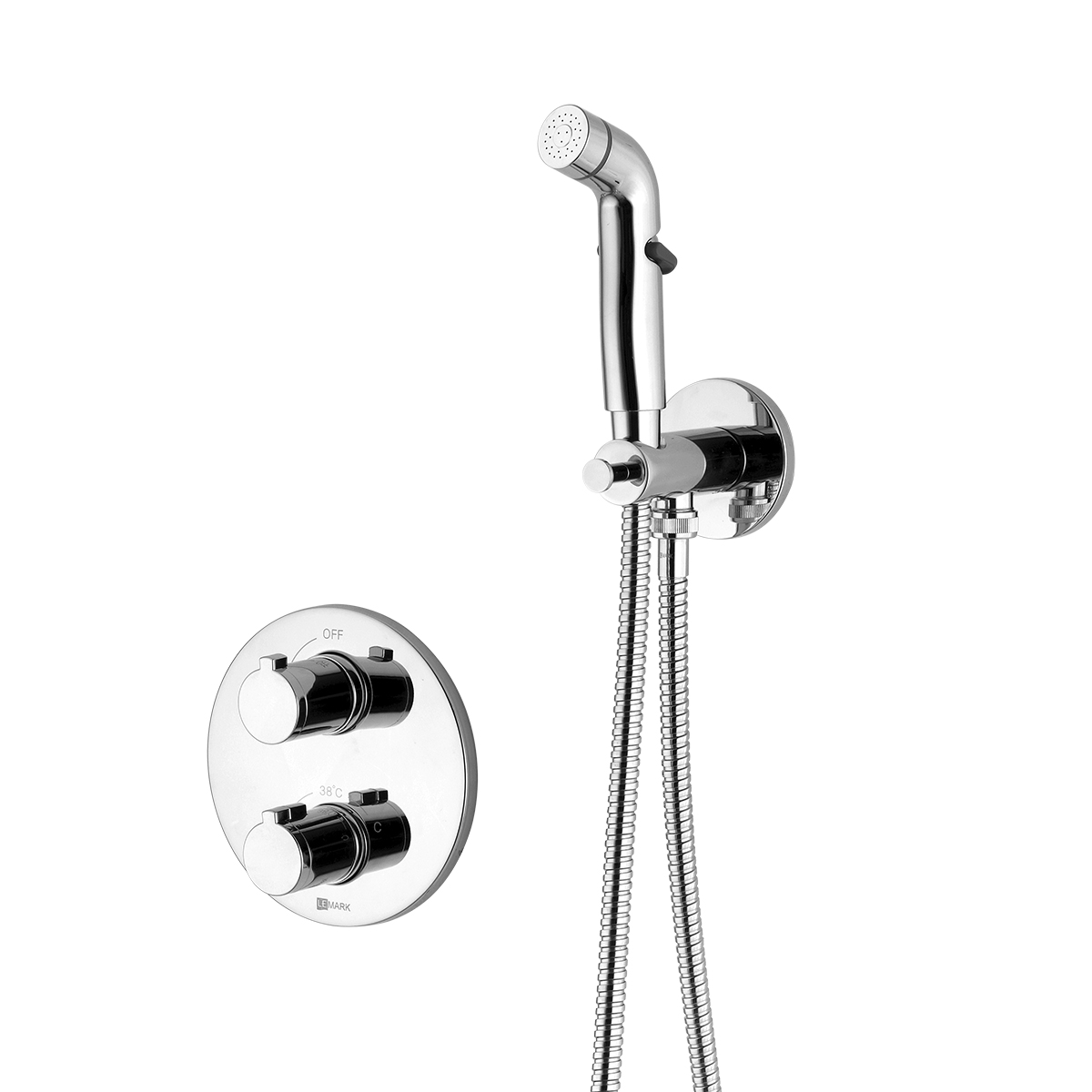 Фото смеситель lemark yeti lm7819с термостатический с гигиеническим душем, встраиваемый Смеситель Lemark Yeti LM7819С термостатический с гигиеническим душем, встраиваемый
