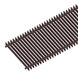 решетка рулонная для внутрипольного конвектора itermic sgz-40-4500/brown Решетка рулонная для внутрипольного конвектора ITERMIC SGZ-40-4500/Brown