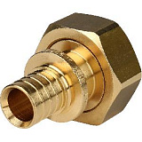 Фото sfa-0034-001634 stout переходник с накидной гайкой (евроконус) 16xg 3/4" для труб из сшитого полиэтилена аксиальный SFA-0034-001634 STOUT Переходник с накидной гайкой (евроконус) 16xG 3/4" для труб из сшитого полиэтилена аксиальный