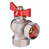 Фото кран шаровой base угловой с накидной гайкой 3/4" вн.-вн. (короткий) Кран шаровой BASE угловой с накидной гайкой 3/4" вн.-вн. (короткий)