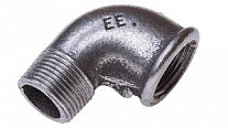 Фото угол переходной чугунный ее black вр 3/4" х 1/2" Угол переходной чугунный ЕЕ Black ВР 3/4" х 1/2"