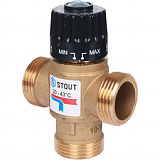 SVM-0120-254325 STOUT Термостатический смесительный клапан для систем отопления и ГВС. G 1” M SVM-0120-254325 STOUT Термостатический смесительный клапан для систем отопления и ГВС. G 1” M
