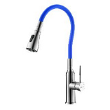 Фото смеситель lemark expert lm5082s-blue для кухни с гибким изливом Смеситель Lemark Expert LM5082S-Blue для кухни с гибким изливом