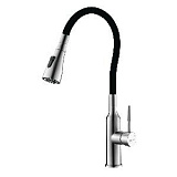 Фото смеситель lemark expert lm5082s-black для кухни с гибким изливом Смеситель Lemark Expert LM5082S-Black для кухни с гибким изливом