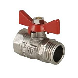 Фото кран шаровой compact, рукоятка бабочка 3/4" вн.-нар. Кран шаровой COMPACT, рукоятка бабочка 3/4" вн.-нар.
