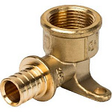 Фото sfa-0009-002034 stout угольник настенный с креплением 20xrp 3/4" для труб из сшитого полиэтилена аксиальный SFA-0009-002034 STOUT Угольник настенный с креплением 20xRp 3/4" для труб из сшитого полиэтилена аксиальный