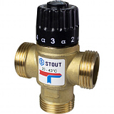 SVM-0120-164325 STOUT Термостатический смесительный клапан для систем отопления и ГВС. G 1” M SVM-0120-164325 STOUT Термостатический смесительный клапан для систем отопления и ГВС. G 1” M