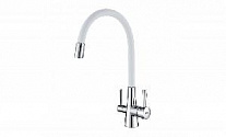 Фото смеситель для кухни с подключением к фильтру с питьевой водой lemark comfort lm3075c-white Смеситель для кухни с подключением к фильтру с питьевой водой Lemark Comfort LM3075C-White