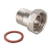 Фото полусгон прямой с накидной гайкой, 1/2"x1/2" Полусгон прямой с накидной гайкой, 1/2"x1/2"