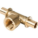 Фото sfa-0028-001612 stout тройник-переходник с внутренней резьбой 16xr 1/2" для труб из сшитого полиэтилена аксиальный SFA-0028-001612 STOUT Тройник-переходник с внутренней резьбой 16xR 1/2" для труб из сшитого полиэтилена аксиальный
