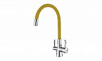Фото смеситель для кухни с подключением к фильтру с питьевой водой lemark comfort lm3075c-yellow Смеситель для кухни с подключением к фильтру с питьевой водой Lemark Comfort LM3075C-Yellow